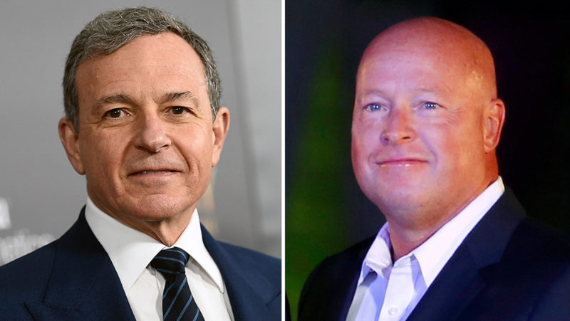 Bob Iger and Bob Chapek Disney CEOs