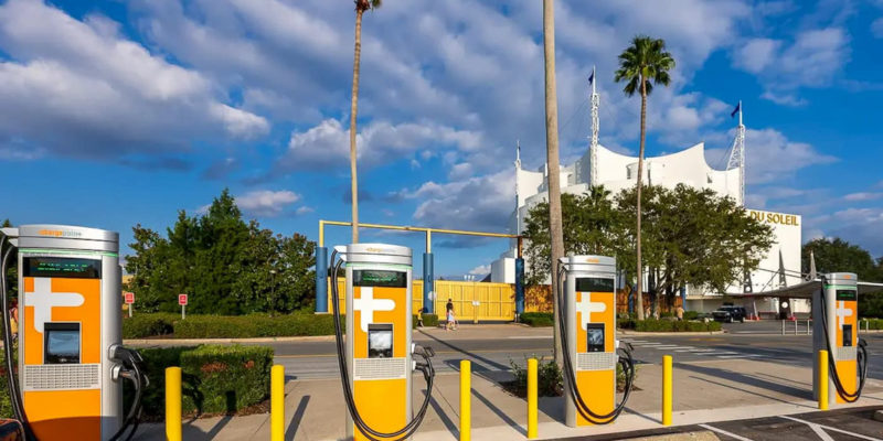 EV electric vehicle charging station Disney Springs