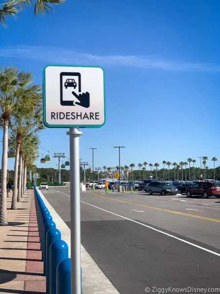 Uber rideshare pickup and drop off location Disney World