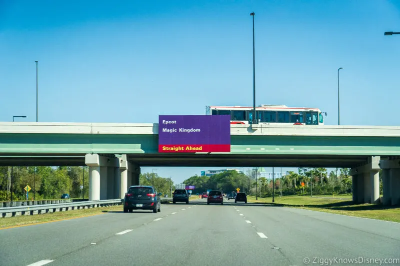 driving at Disney World on the highway