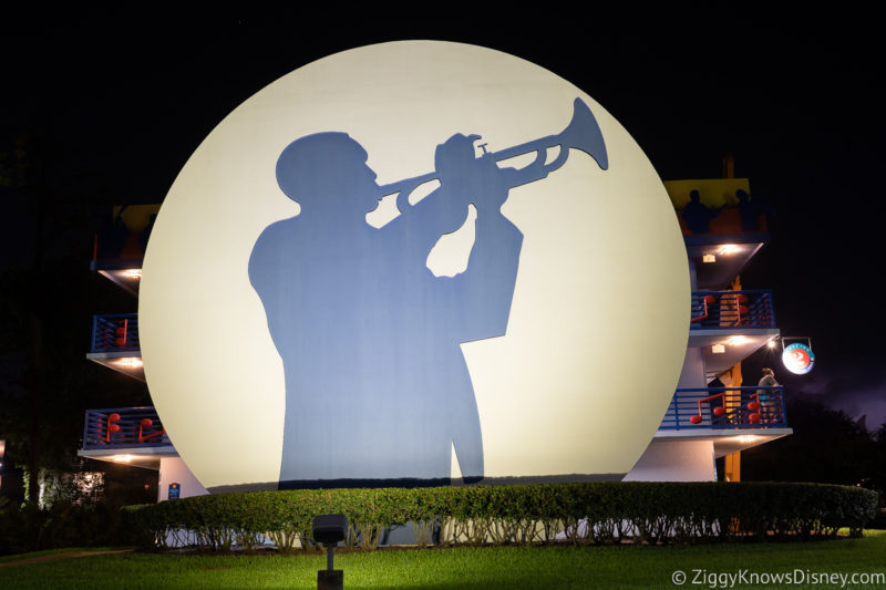 Man playing trumpet Disney's All-Star Music Resort