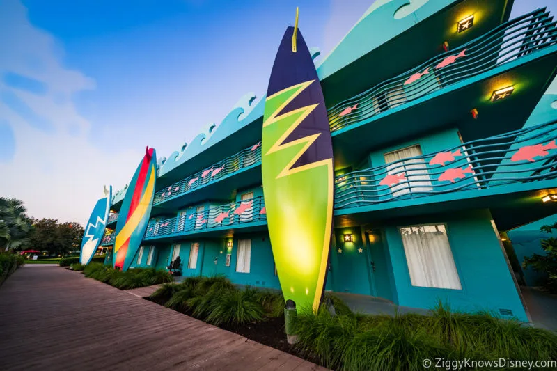 Disney's All-Star Sports Resort surf boards