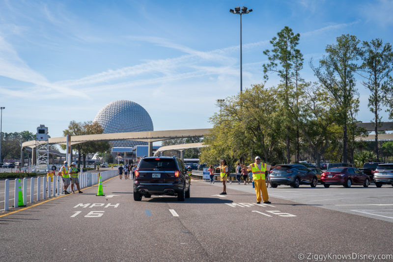 on the way to EPCOT Parking Lot