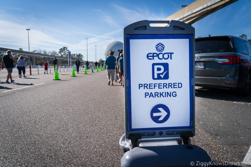 Preferred Parking at EPCOT
