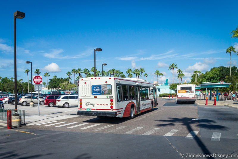 Disney World bus in parking lot