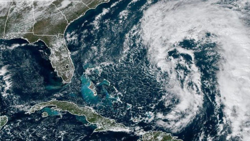 Tropical Storm Nicole radar satelite view