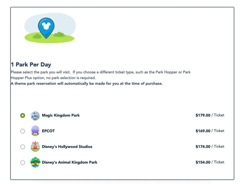 1-Day Park Tickets July 2023