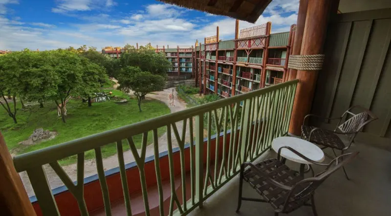 Disney's Animal Kingdom Lodge Resort Suite balcony savanna