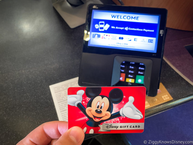 Using Disney GIft Card at a store in Disney World