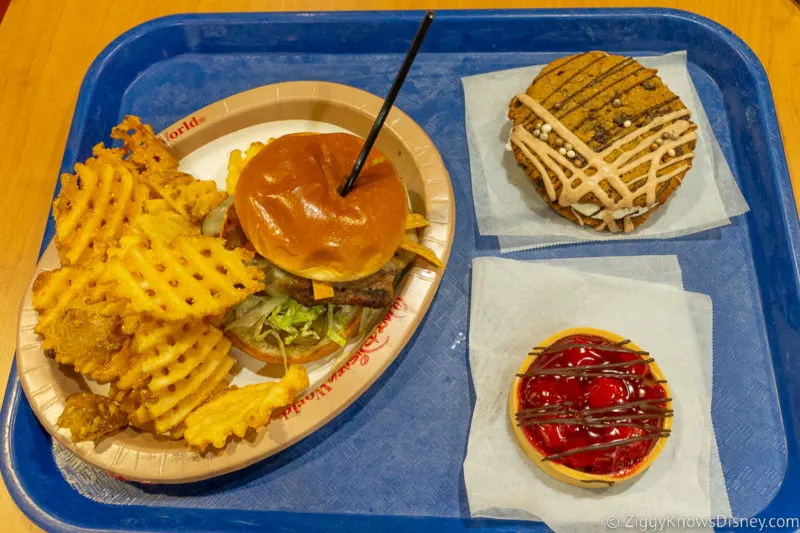 Disney's Pop Century Resort burger and sweets