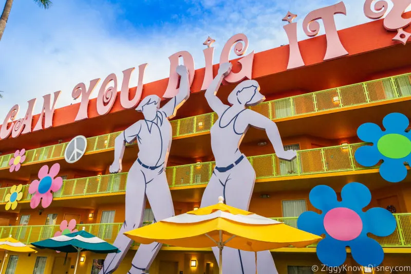 Dancing figures at Disney's Pop Century Resort