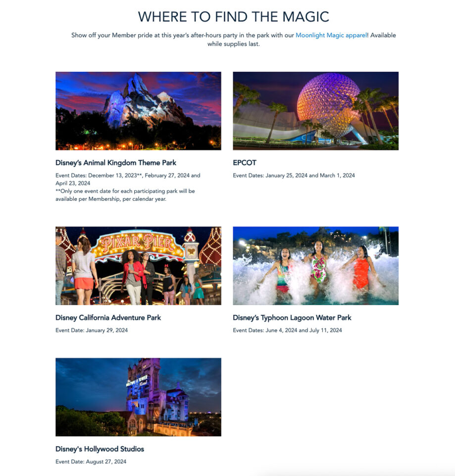 2024 Moonlight Magic Disney Vacation Club Event Dates and Best Tips