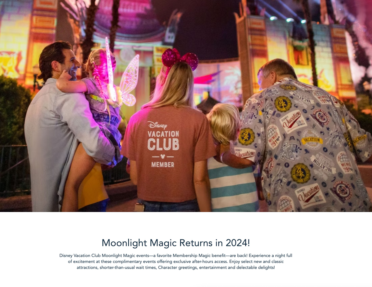 2024 Moonlight Magic Disney Vacation Club Event Dates and Best Tips