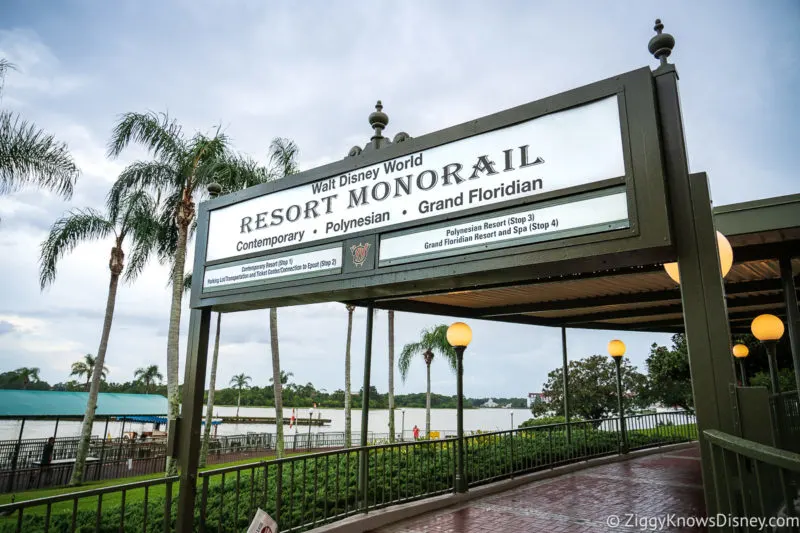 Walt Disney World Resort Monorail sign entrance Magic Kingdom