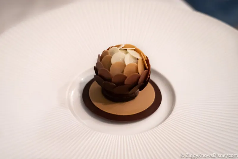 chocolate sphere dessert Victoria & Albert's restaurant Grand Floridian Resort