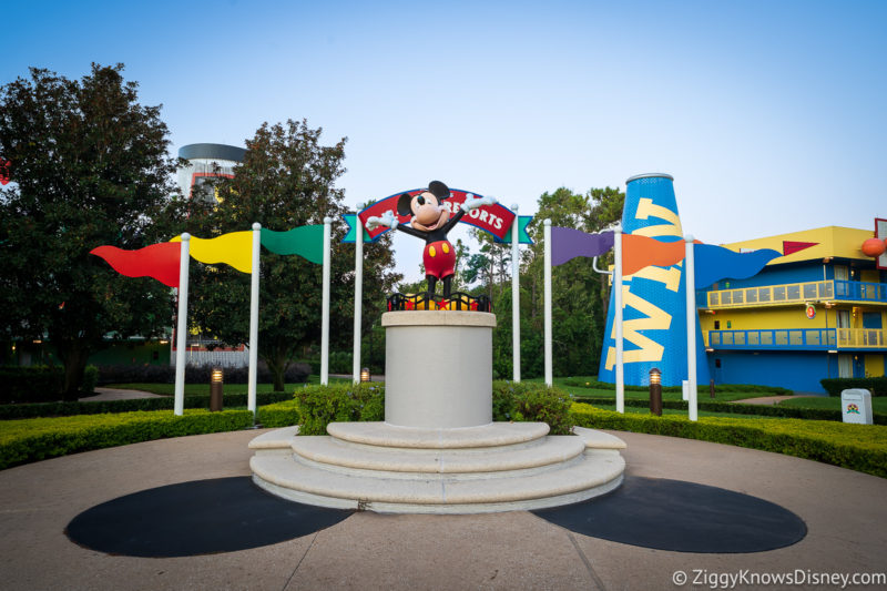 Mickey Mouse statue at Disney's All-Star Sports Resort