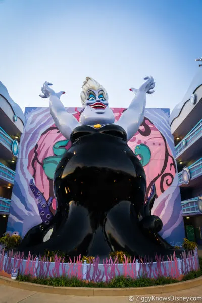 Ursula statue Disney's Art of Animation Resort