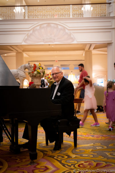 Playing the piano at Disney's Grand Floridian Resort and Spa