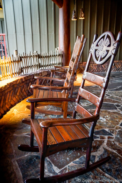 rocking chairs at Disney's Animal Kingdom Lodge