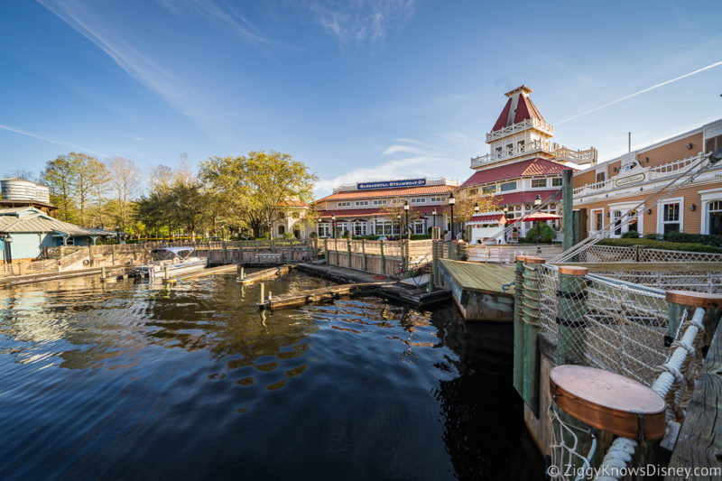 Water and boat area at Disney's Port Orleans - Riverside Resort