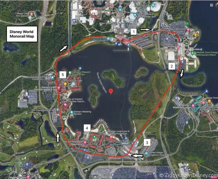 Disney World Monorail Map Loop