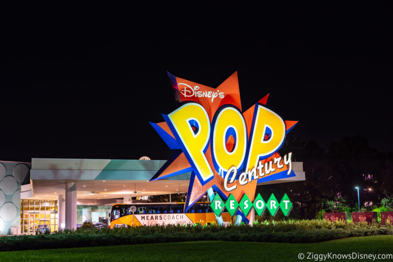 Disney's Pop Century Resort front entrance