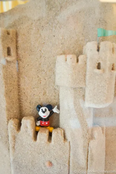 Mickey Mouse figure on sandcastle Disney's Beach Club Resort