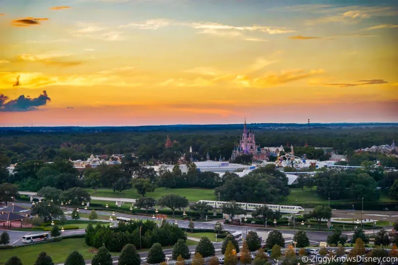 View of Disney's Magic Kingdom from the Contemporary Resort California Grill Roof