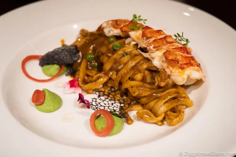 Lobster pasta Topolino's Terrace Restaurant