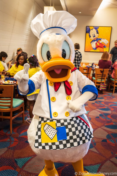 Donald Duck at Chef Mickey's Contemporary Resort