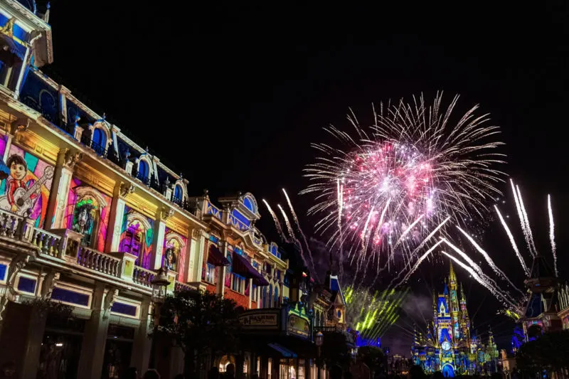 Happily Ever After Fireworks projections Main Street USA