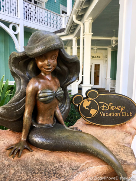 Ariel statue at Disney's Beach Club Resort Villas
