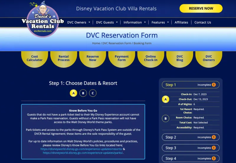 David's DVC Rentals