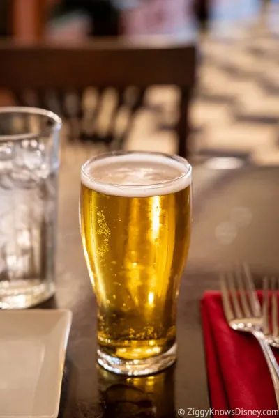 glass of beer on the table Magic Kingdom