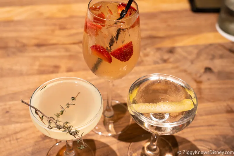 assorted cocktails on the table