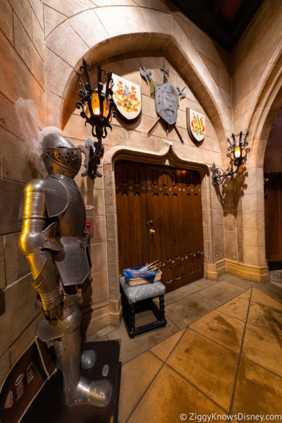 Cinderella's Royal Table entrance knight in armor
