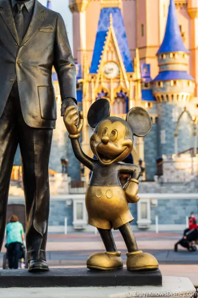 Mickey Mouse partners statue Magic Kingdom