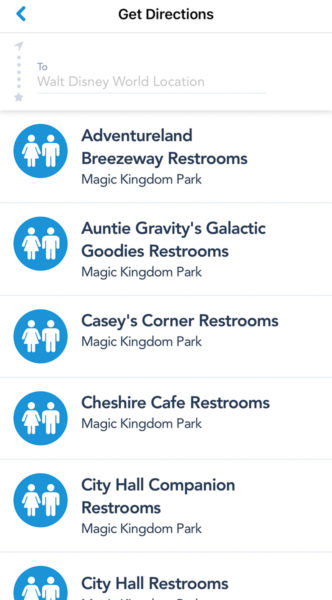 Find a Disney World Restroom