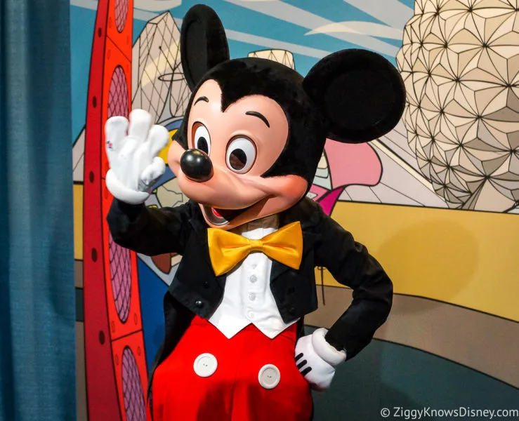 Mickey Mouse character meet in EPCOT