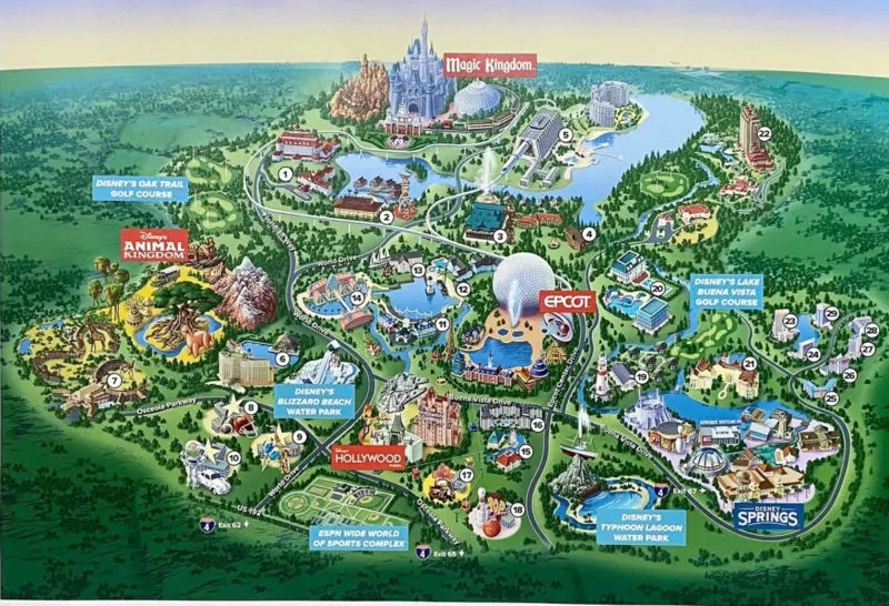Map of Walt Disney World