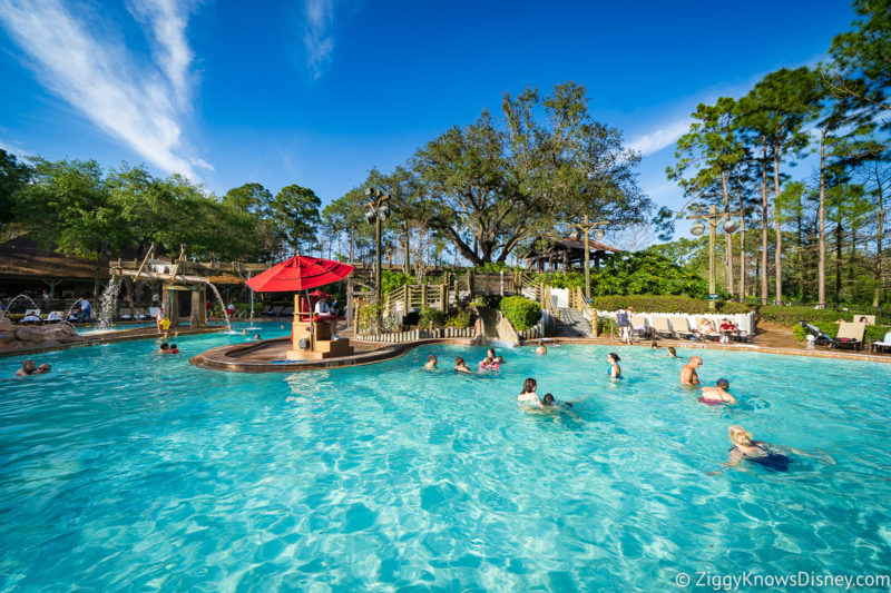 swimming at Disney's Port Orleans Resort Riverside pool