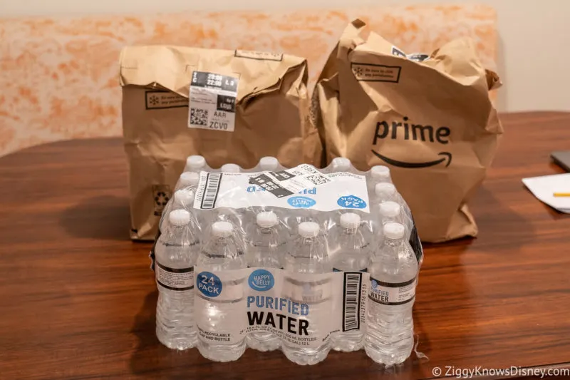 bottled water and grocery delivery at Disney World resort