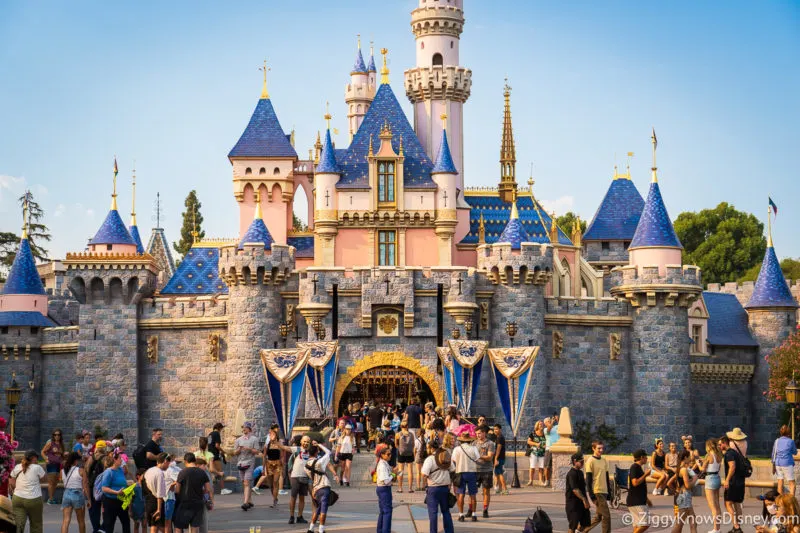 in front of Sleeping Beauty Castle Disneyland