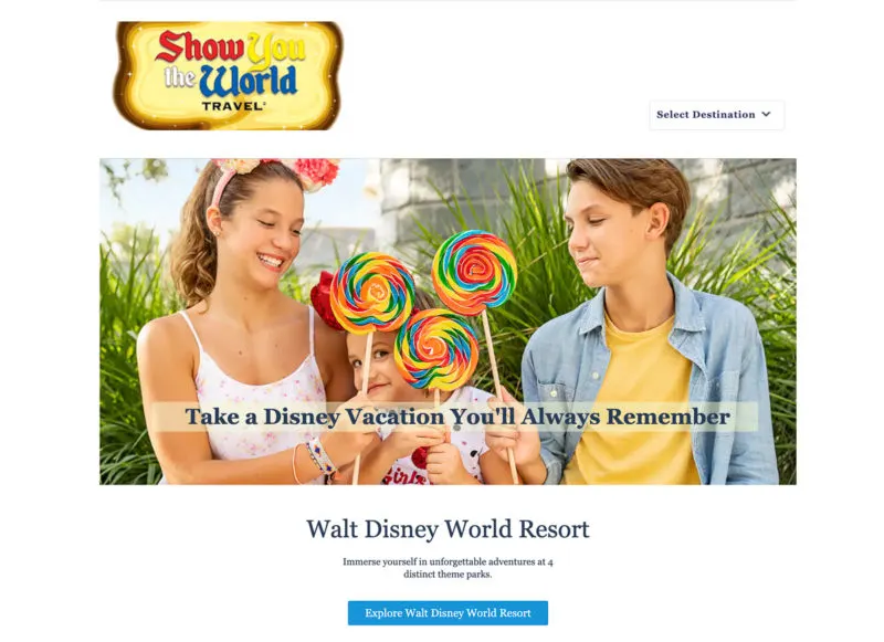 Show You the World Travel Disney Vacation Planner