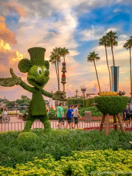 Mickey Mouse BBQ EPCOT at sunset