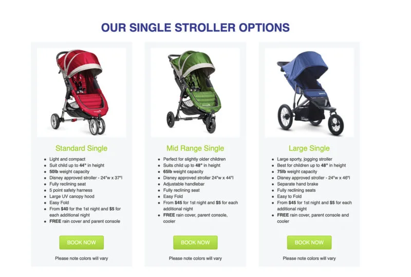 single stroller options Baby Wheels Orlando