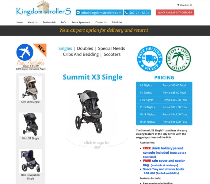 Kingdom Strollers rentals