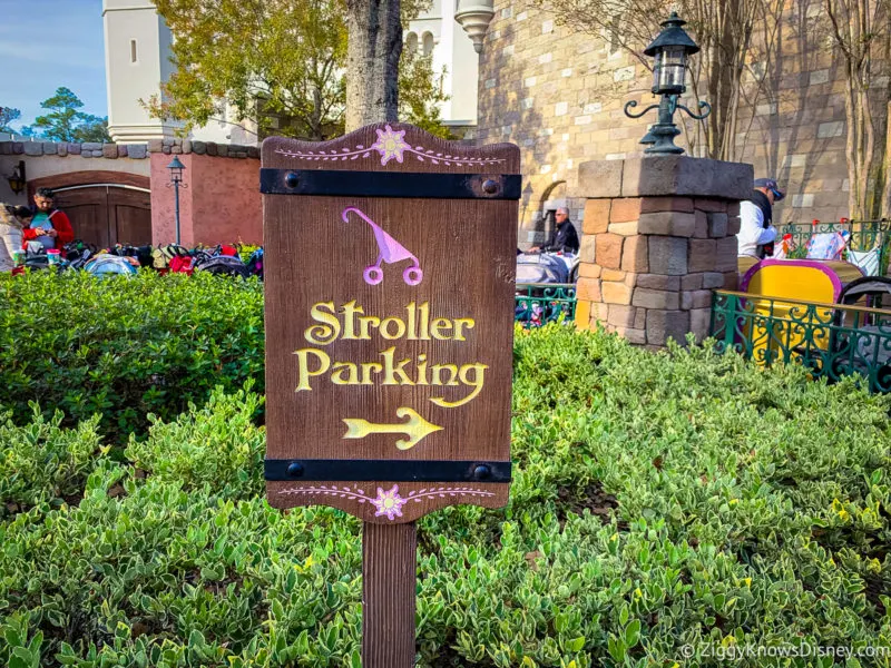 Disney World Stroller Parking sign