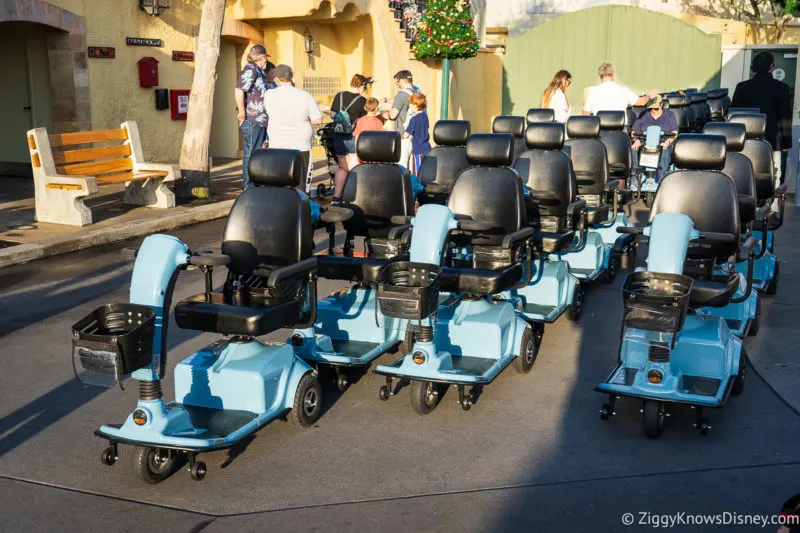 Disney World scooters parked to rent