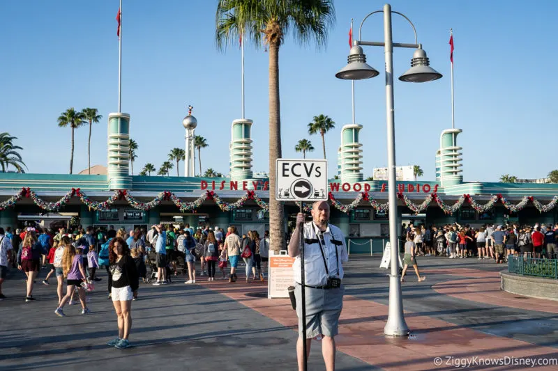 ECVs sign outside Hollywood Studios